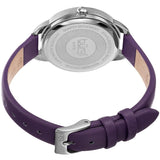 Burgi BUR161PU Swarovski Crystals Purple Leather Strap Womens Watch