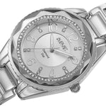 August Steiner AS8122SS Swiss Quartz Diamond Markers Silvertone Womens Watch
