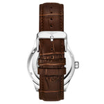 Stuhrling 3947 3 Automatic Skeleton Brown Leather Strap Mens Watch