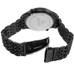 August Steiner AS8141BK Swiss Quartz Dual Time Black Bracelet Mens Watch