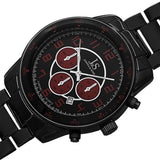 Joshua & Sons JS67RD Chronograph Date GMT Red Accented Black Mens Watch