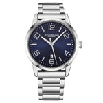 Stuhrling Original 4021 2 Classic Quartz Stainless Steel Date Blue Dial Mens Watch