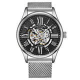 Stuhrling Original 3942M 2 Automatic Skeleton Stainless Steel Mesh Bracelet Mens Watch