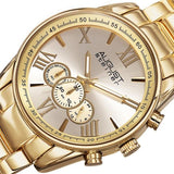 August Steiner AS8163YG Chronograph GMT Goldtone Stainless Steel Mens Watch
