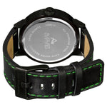 August Steiner AS8012GN Swiss Quartz Date Green Accented Black Mens Watch