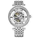 Stuhrling 3944 1 Delphi Automatic Skeleton Crystal Accented Womens Watch