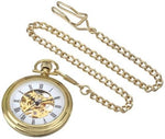 Stuhrling 6053 333333 Vintage Stainless Steel Mechanical Mens Pocket Watch