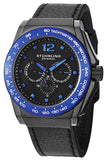 Stuhrling 535 33U51 Concorso GMT Day Date Tonneau Mens Watch