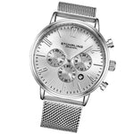 Stuhrling 3932 2 Monaco Date Chronograph Mesh Bracelet Mens Watch