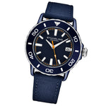 Stuhrling Original 4041 4 Explorer Quartz Date Blue Nylon Strap Mens Watch