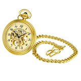 Stuhrling Original 980 02 Provost Mechanical Skeleton Mens Pocket Watch