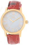 Invicta 18287 Angel Quartz 12 Hour MOP Dial Red Leather Strap Womens Watch