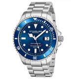 Stuhrling 883 02 Depthmaster Automatic Diver Stainless Steel Date Mens Watch