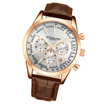 Stuhrling 3975L 6 Preston Monaco Quartz Chronograph Date Brown Leather Mens Watch