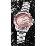 Stuhrling Original 3977 4 Quartz Crystal Accented Date Bracelet Womens Watch