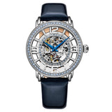 Stuhrling 3941 2 Winchester Automatic Skeleton Crystal Accented Womens Watch
