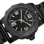 Akribos XXIV AK696BK Date Minute Track Luminous Markers Black Mens Watch