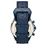 Stuhrling Original 929 03 Chronograph Date Quartz Blue Leather Mens Watch