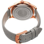 Akribos XXIV AK921GY Quartz Sunray Dial Genuine Leather Strap Women's Watch