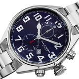 Akribos XXIV AK853BU Chronograph Date Blue Dial Stainless Steel Mens Watch