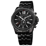 Akribos XXIV AK662BK Swiss Chronograph Date Minute Track Black Mens Watch