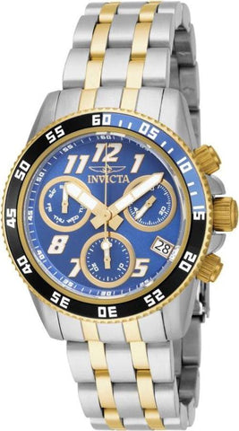 Invicta 15507 40mm Pro Diver Swiss Chronograph Blue Dial Bracelet Mid-Size Watch