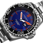 Akribos XXIV AK735BU 45mm Date Limited Edition Orange Blue Dial Men's Watch