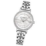 Stuhrling 3987 1 Symphony Quartz Crystal Accented Stainless Steel Womens Watch