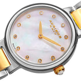 Akribos XXIV AK877TTG Diamond Markers Mother of Pearl Dial Twotone Womens Watch