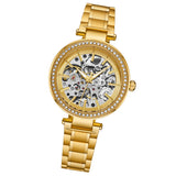 Stuhrling 4039 2 Automatic Skeleton Crystal Accented  Bracelet Womens Watch