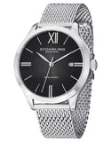 Stuhrling Original 490M 01 Cuvette II Elite Black Dial Bracelet Mens Watch