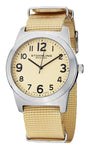 Stuhrling 409 SET 01 Contrail Swiss Quartz Tan Black Canvas Strap Mens Watch Set