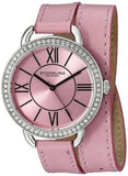 Stuhrling 587.03 587 03 Deauville Quartz Crystals Pink Wraparound Womens Watch