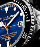 Stuhrling 883H 03 Depthmaster Automatic Diver Stainless Steel Date Mens Watch