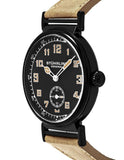 Stuhrling Original 456 02 Corsair Quartz Beige Leather Strap Mens Watch