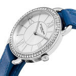 Stuhrling 587.01 587 01 Deauville Quartz Crystals Blue Wraparound Womens Watch