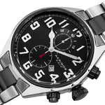Akribos XXIV AK853TTB Chronograph Date Two Tone Black Stainless Steel Mens Watch