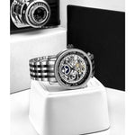 Stuhrling 3922 4 Special Reserve Automatic Dual Time Stainless Steel Mens Watch