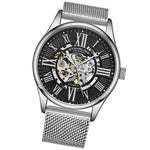 Stuhrling Original 3942M 2 Automatic Skeleton Stainless Steel Mesh Bracelet Mens Watch