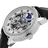 Stuhrling 835.01 835 01 Speical Reserve Automatic Skeleton Leather Mens Watch