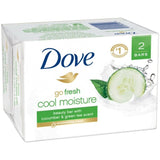 Dove Go Fresh Beauty Bar Cool Moisture Cucumber and Green Tea Beauty Bar 4oz Each 2 Pack Sealed