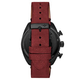 Stuhrling 1000 06 Quartz Chronograph Tachymeter Red Leather Strap Mens Watch