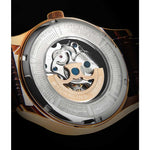 Stuhrling Original 3942 4 Automatic Skeleton Brown Leather Strap Mens Watch