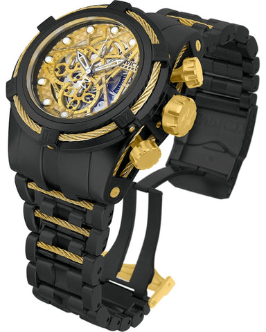Invicta Reserve 13665 Bolt Swiss Made Dubois Depraz Chrono 14K Gold Mens Watch