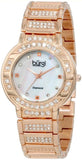 Burgi BUR067RG MOP Dial Diamond Markers Crystal Accents Rosetone Womens Watch
