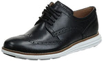 Cole Haan Men's Original Grand Shortwing Oxford Shoe, Black Leather/White, 9.5 Medium US