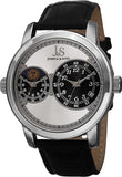 Joshua & Sons JS87SS Chronograph Day Night Indicator Date Silvertone Mens Watch