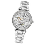 Stuhrling 4023 1 Automatic Skeleton Crystal Accented  Bracelet Womens Watch