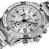 Akribos XXIV AK527SS Stainless Steel Swiss Quartz Chronograph Divers Mens Watch