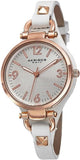 Akribos XXIV AK761WTR Swiss Quartz Leather Strap Rosetone White Womens Watch